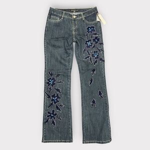 JULIETTE Jeans Women’s Rhinestone Studded Boot Cut Jeans Size 6